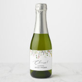 Wildflower vrijgezellenfeest Mousserende Wijn labe Sparkling Wijnetiket (Voorkant)