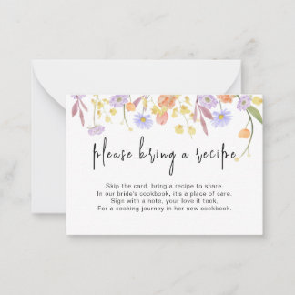 Wildflower Vrijgezellenfeest Recept Aanvraagbijlag Notitiekaartje
