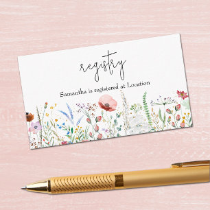 Wildflower Vrijgezellenfeest Registry Informatiekaartje