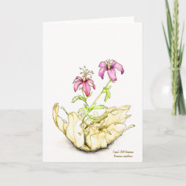 Wildflower watercolor geranium blank inside kaart