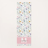 Wildflower Watercolor Monogram Yogamat (Voorkant)