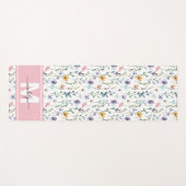 Wildflower Watercolor Monogram Yogamat (Voorkant (horizontaal))