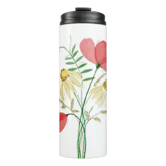 Wildflower Watercolor Thermal Tumbler – Handpijn Thermosbeker