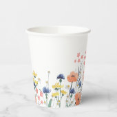 Wildflower waterverf bloemenkopje baby shower papi papieren bekers (Links)