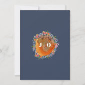 Wildflower Waterverf Boho Chic Repetitie Diner Kaart (Achterkant)