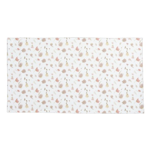 Wildflower waterverf botanisch ontwerp Koningsgroo Kussensloop (Achterkant)