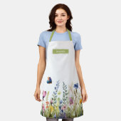  Wildflower Waterverf met Vlinder Schort (Gedragen)