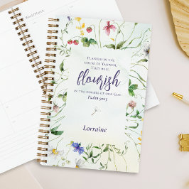 Wildflower Waterverf Schrift gepersonaliseerd Planner