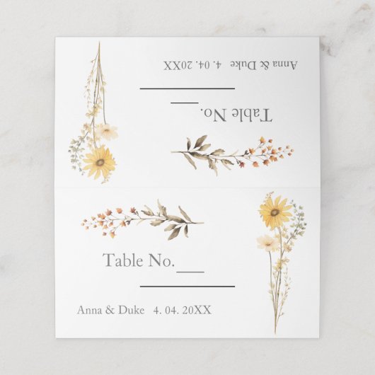 Wildflower Wedding (Buitenkant ongevouwen)