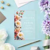 Wildflower Wedding Acryl Uitnodigingen (Insitu (Huwelijk))