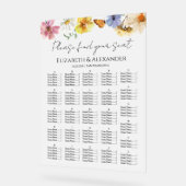 Wildflower Wedding Acryl Zitting Grafiek Acryl Bord (Hoek)