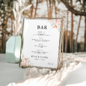 Wildflower Wedding Bar Menu Sign Sjabloon Poster