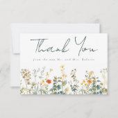 Wildflower Wedding Bedankkaart (Voorkant)