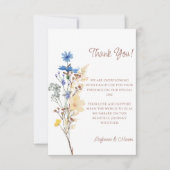 Wildflower Wedding Bedankkaart (Voorkant)