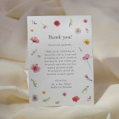 Wildflower Wedding Bedankkaart