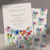 Wildflower Wedding Boho Country Floral Kaart