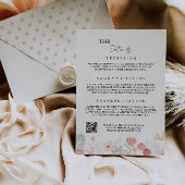 Wildflower Wedding Details Kaart Sjabloon