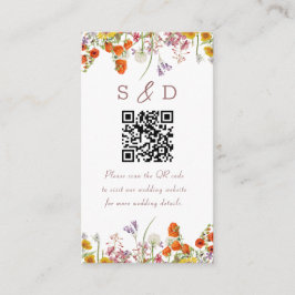 Wildflower Wedding Enclosure Card Informatiekaartje