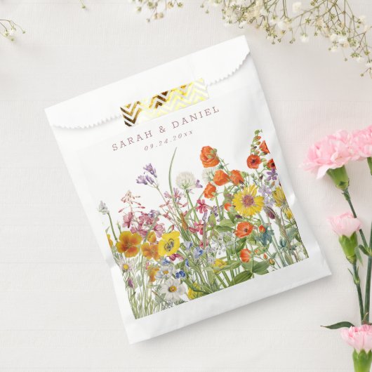 Wildflower Wedding Favor Bags Bedankzakje (Gezegeld)
