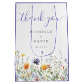 Wildflower Wedding Favor Medium Cadeauzakje (Achterkant)