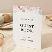 Wildflower Wedding Guest Book Sign Sjabloon Kaart
