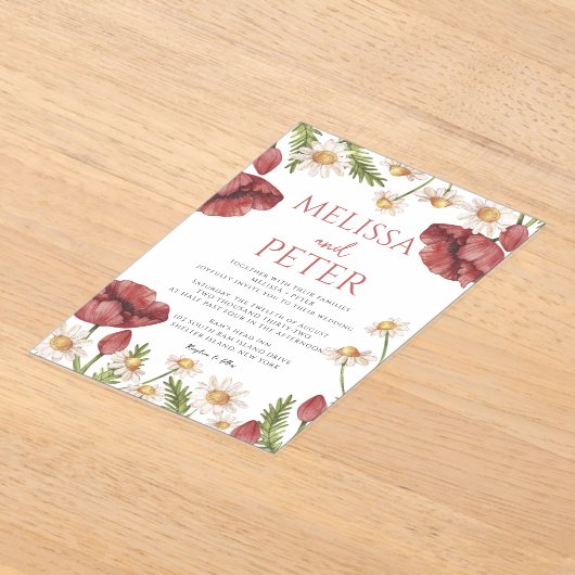  Wildflower Wedding Invitation (Poser)