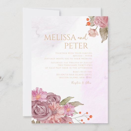 Wildflower Wedding Invitation (Devant)