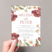  Wildflower Wedding Invitation Acryl Uitnodigingen (Insitu (Draagbaar))