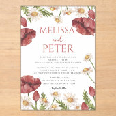 Wildflower Wedding Invitation Acryl Uitnodigingen (Voorkant)