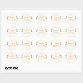 Wildflower Wedding Invitation Ronde Sticker (Vel)