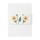 Wildflower Wedding Invitation Uitnodigingen Wikkel (Achterkant Voorbeeld)