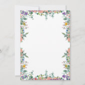 Wildflower Wedding Kaart (Achterkant)