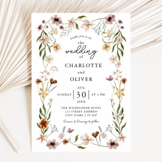 Wildflower Wedding Kaart