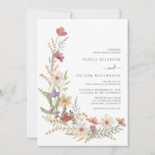 Wildflower Wedding Kaart (Voorkant)