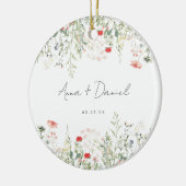 Wildflower Wedding Keramisch Ornament (Links)