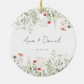 Wildflower Wedding Keramisch Ornament (Achterkant)