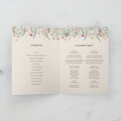 Wildflower Wedding Monogram gevouwen Programma (Binnen)