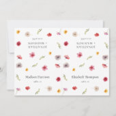 Wildflower Wedding Naam Plaats Kaart DIY (Voorkant)