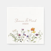 Wildflower Wedding Napkins Servet (Voorkant)