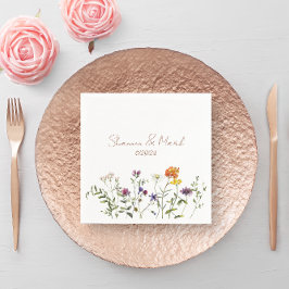 Wildflower Wedding Napkins Servet