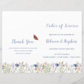 Wildflower Wedding Order of Service (Voorkant)