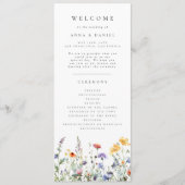 Wildflower Wedding Program Programma (Voorkant)