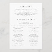 Wildflower Wedding Program Programma (Achterkant)