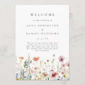 Wildflower Wedding Program Programma (Voorkant)