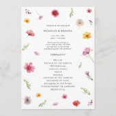 Wildflower Wedding Programma (Voorkant)