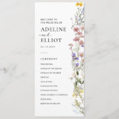 Wildflower Wedding Programma Bloemenbruiloft (Voorkant)