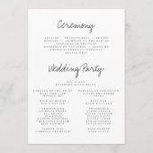 Wildflower Wedding Programme Programma (Achterkant)