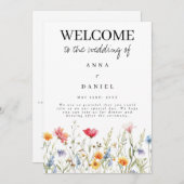 Wildflower Wedding Programme Programma (Voorkant / Achterkant)