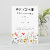 Wildflower Wedding Programme Programma (Staand voorkant)