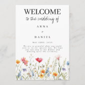 Wildflower Wedding Programme Programma (Voorkant)